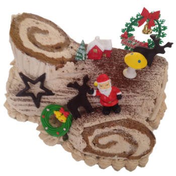 Xmas Mocha Log cake